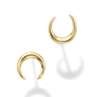 14kt Yellow Gold Mini Crescent Studs with Push Back Clasp