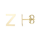 Polished  Initial-Z Post Earring with Push Back Clasp