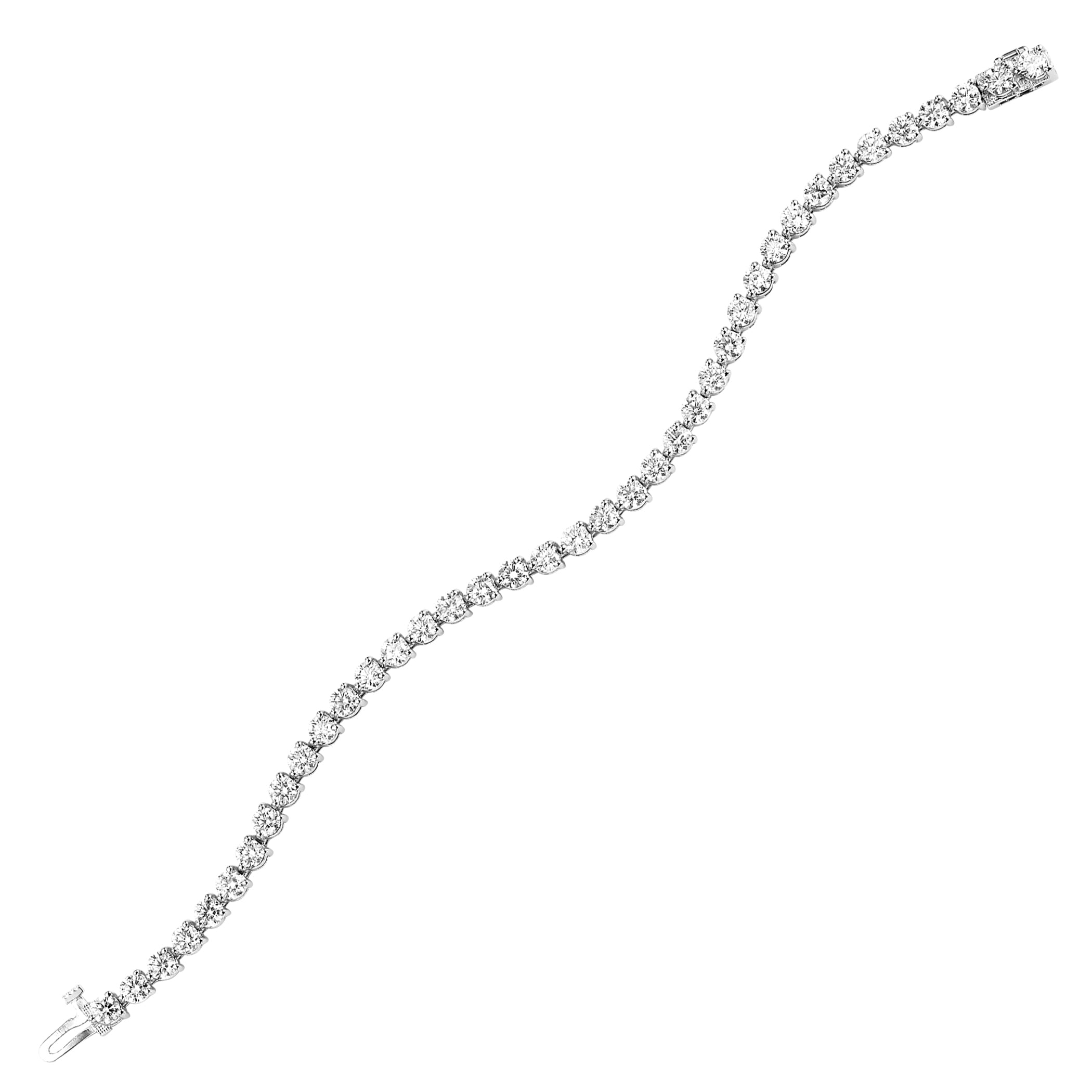 diamond tennis bracelet in 14k white gold (5 ctw)