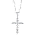 diamond classic cross pendant in 14k white gold (1/4 ctw)