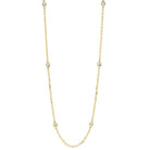 diamond station necklace in 14k yellow gold (1/4 ctw)