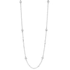 diamond station necklace in 14k white gold (1 ctw)