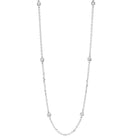 diamond station necklace in 14k white gold (2 ctw)