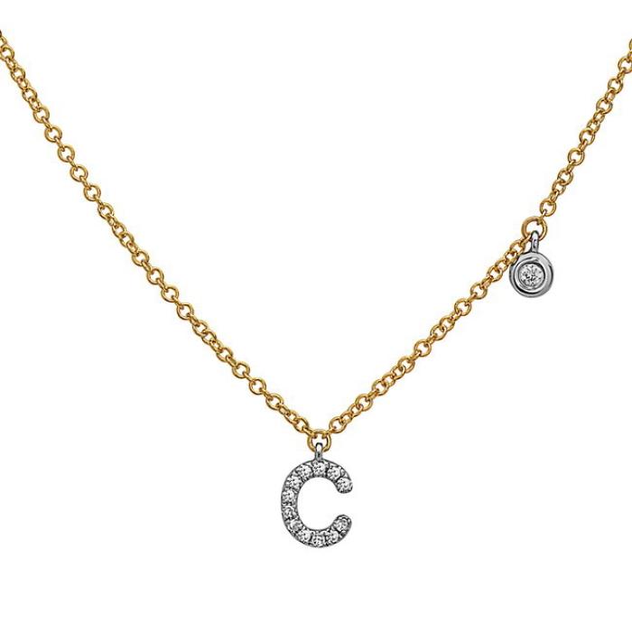 14K Yellow & White Gold Necklace