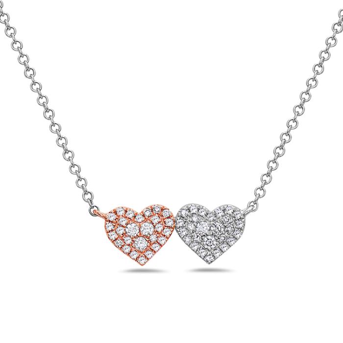 14K Rose & White Gold Necklace