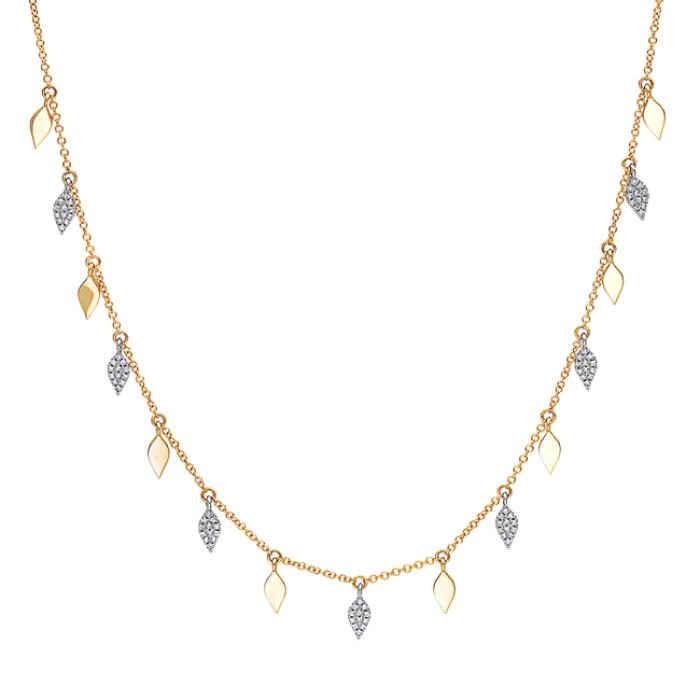 14K Yellow & White Gold Necklace