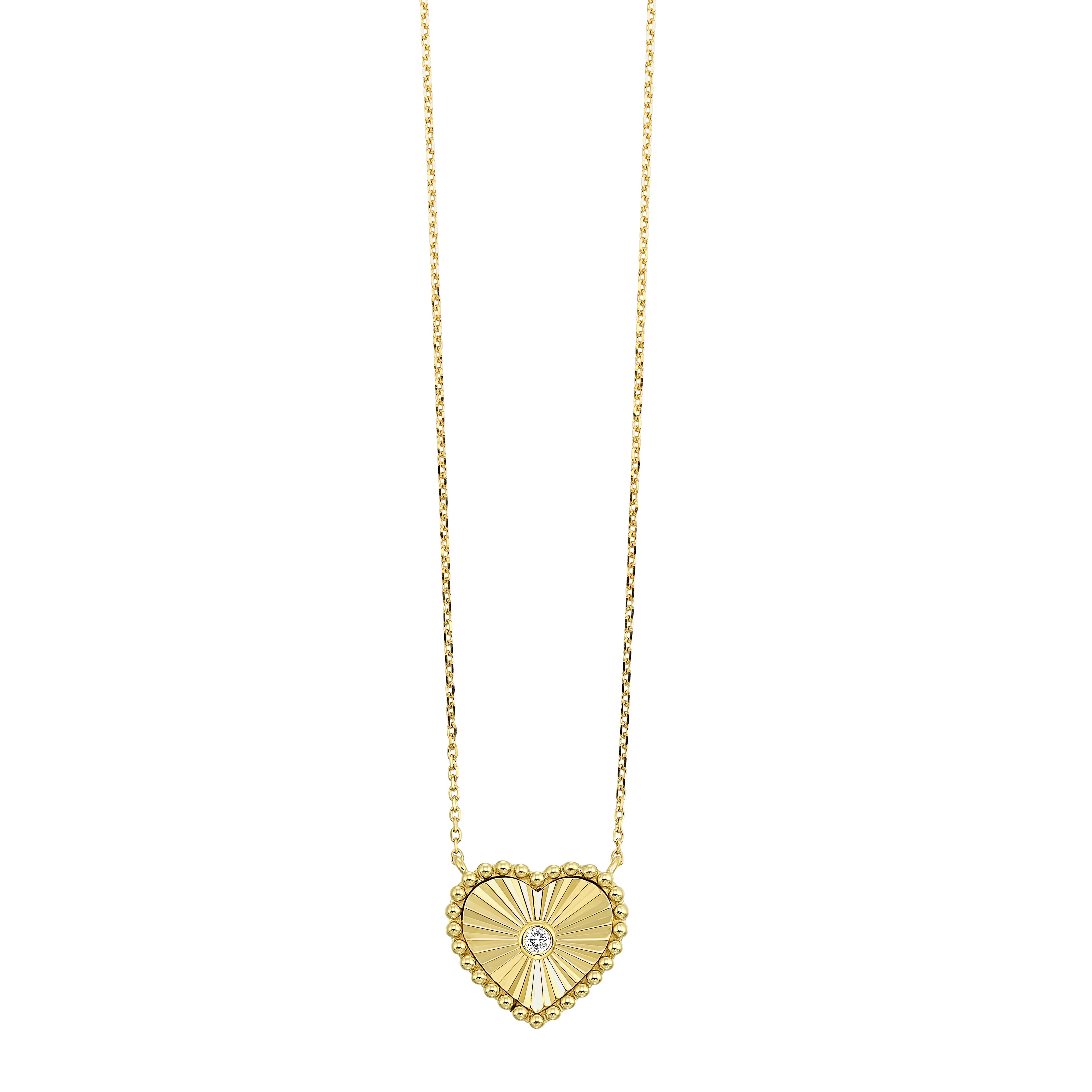 10k yellow gold heart pendant