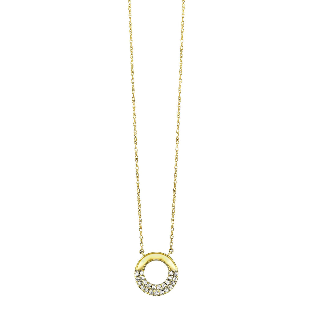 10kt yellow gold diamond 1/6ctw pendant