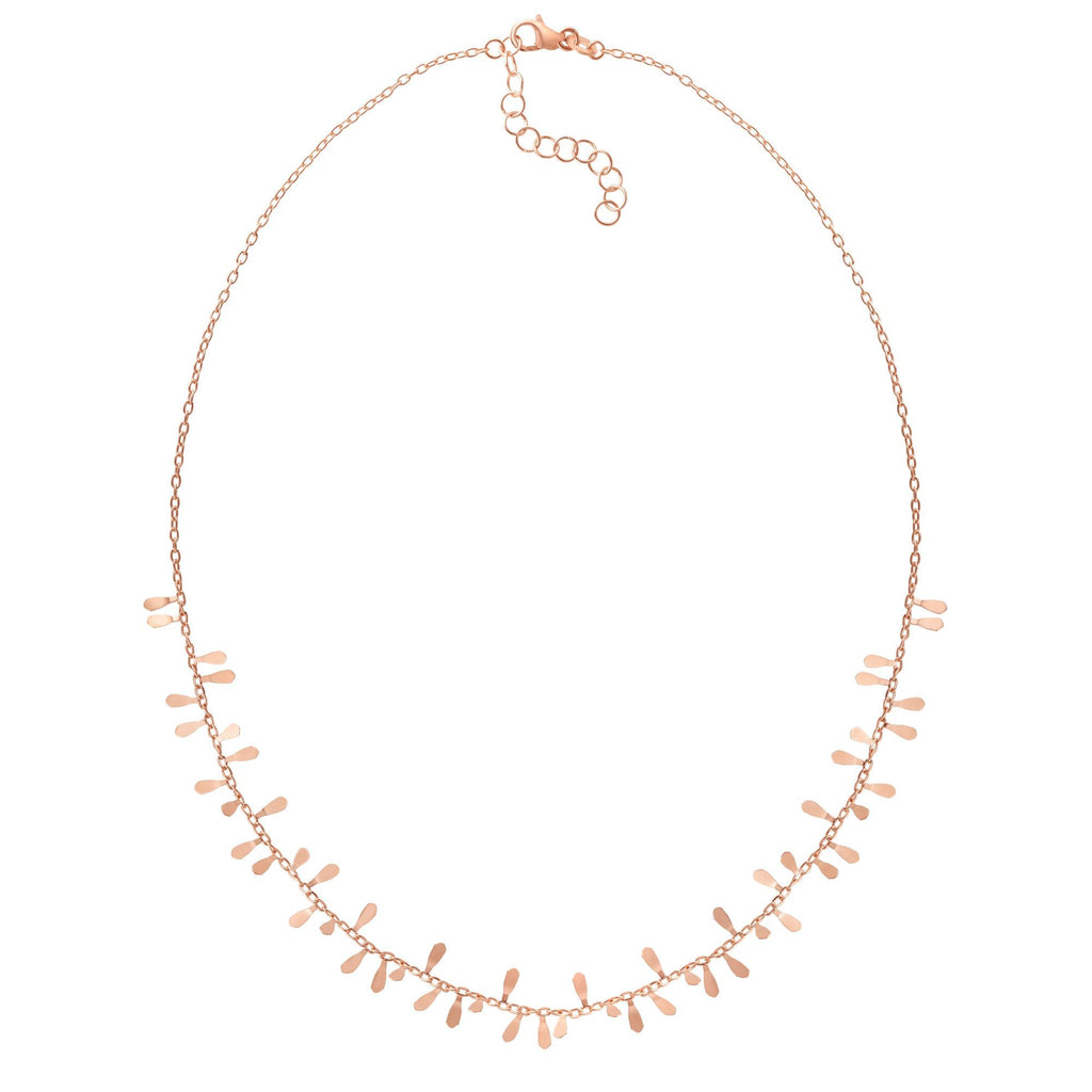 14kt Gold Chain Polished 1.5" Extender Petal Necklace with Lobster Clasp