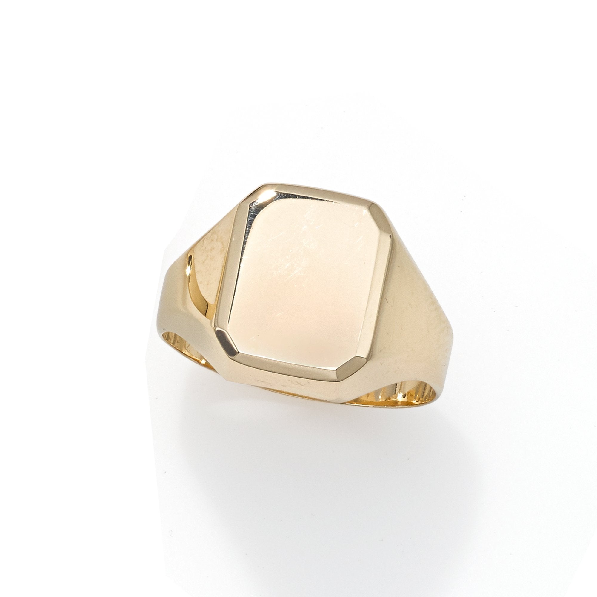 14kt Yellow Gold Polished Rectangle Signet Ring 