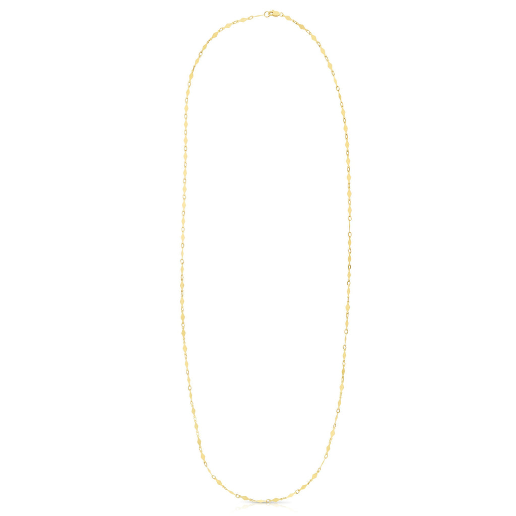 Polished Diamond Shaped Necklace with Lobster Clasp
