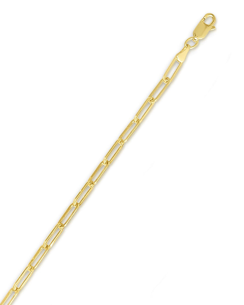 Polished Paperclip Necklace with Lobster Clasp