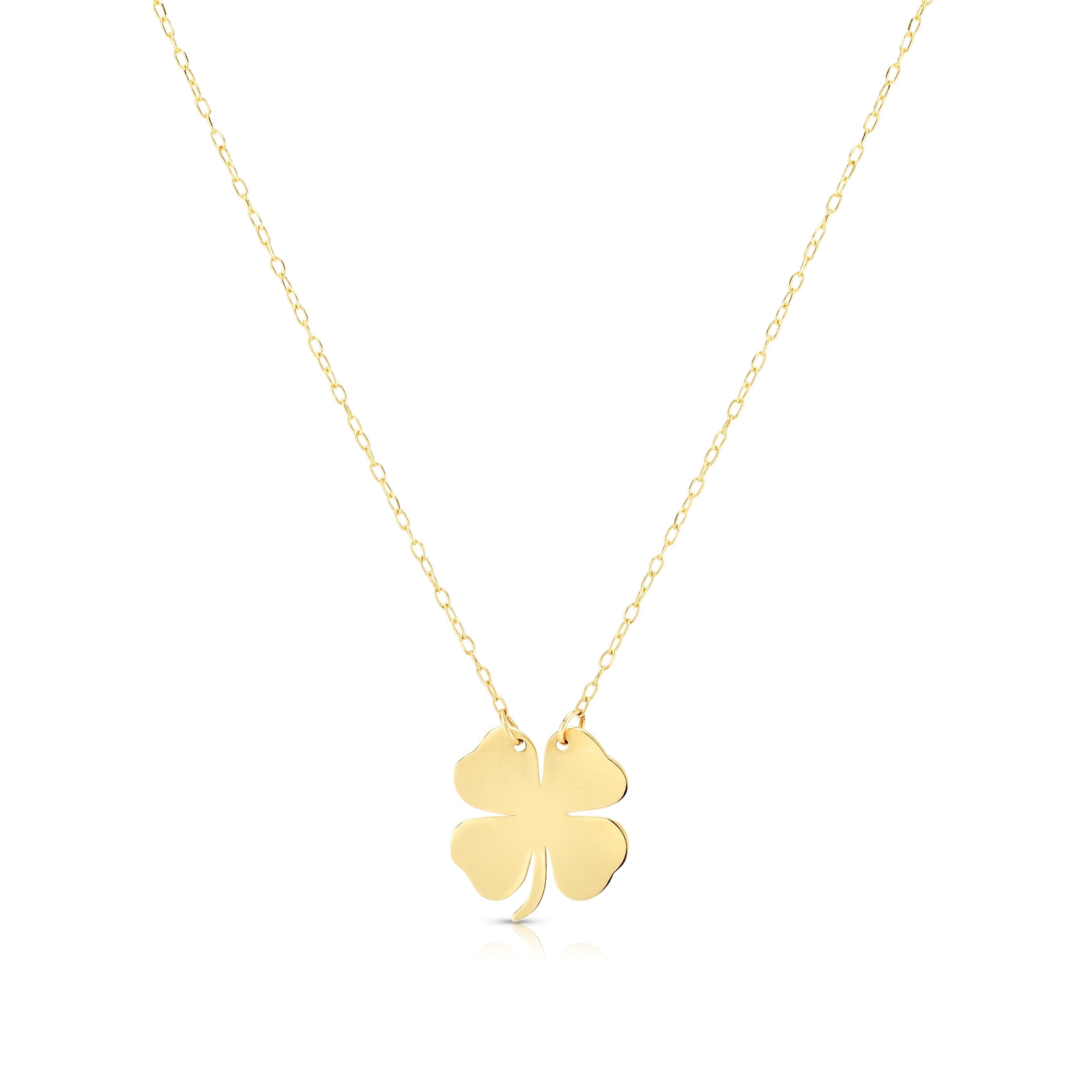 Clover Necklace with Spring Ring Clasp