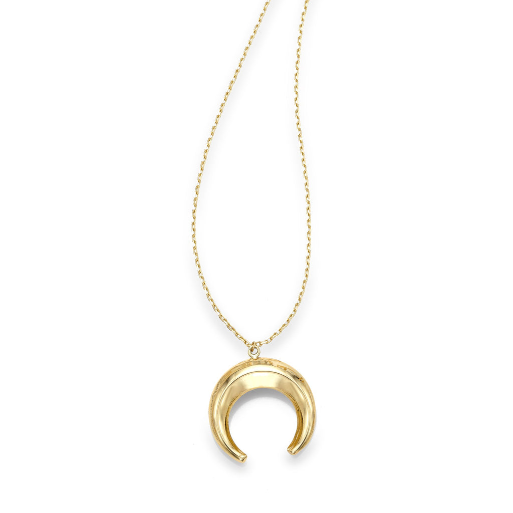 Chain Polished Horse Shoe Necklace with Lobster Clasp