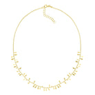 14kt Gold Chain Polished 1.5" Extender Petal Necklace with Lobster Clasp