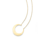 14kt Gold Chain Diamond Cut 2" Extender Moon Necklace with Lobster Clasp