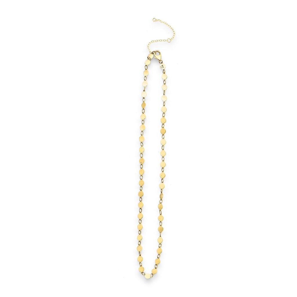 Polished Extender at 14.25" Pebble Necklace with Lobster Clasp