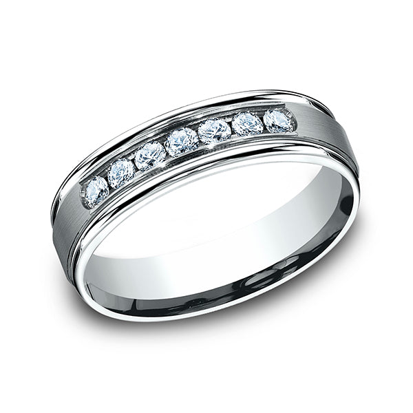 14K White Gold Men's Wedding Band - RECF516516