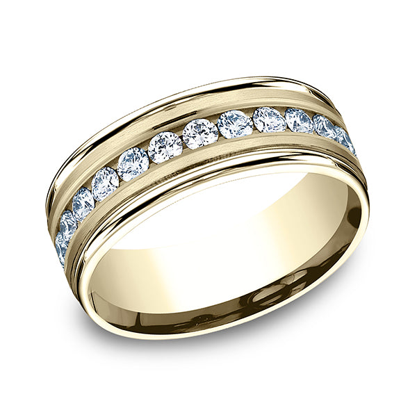 14K Yellow Gold Men's Wedding Band - RECF5185