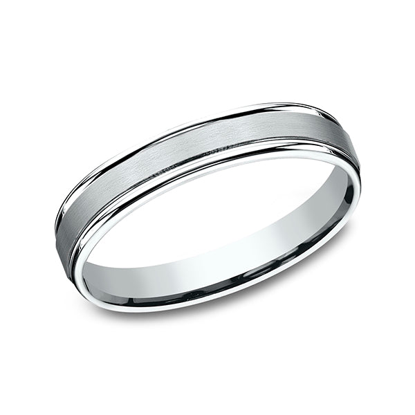 14K White Gold Men's Wedding Band - RECF7402