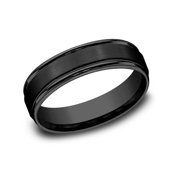 Black Titanium Men's Wedding Band - RECF7602