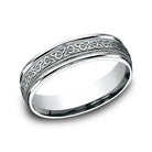 14K White Gold Men's Wedding Band - RECF8463