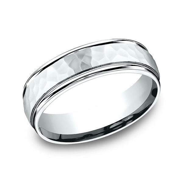 14K White Gold Men's Wedding Band - RECF8655