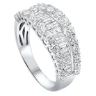 diamond eternity baguette tapered stackable wedding band in 14k white gold (1 ctw)
