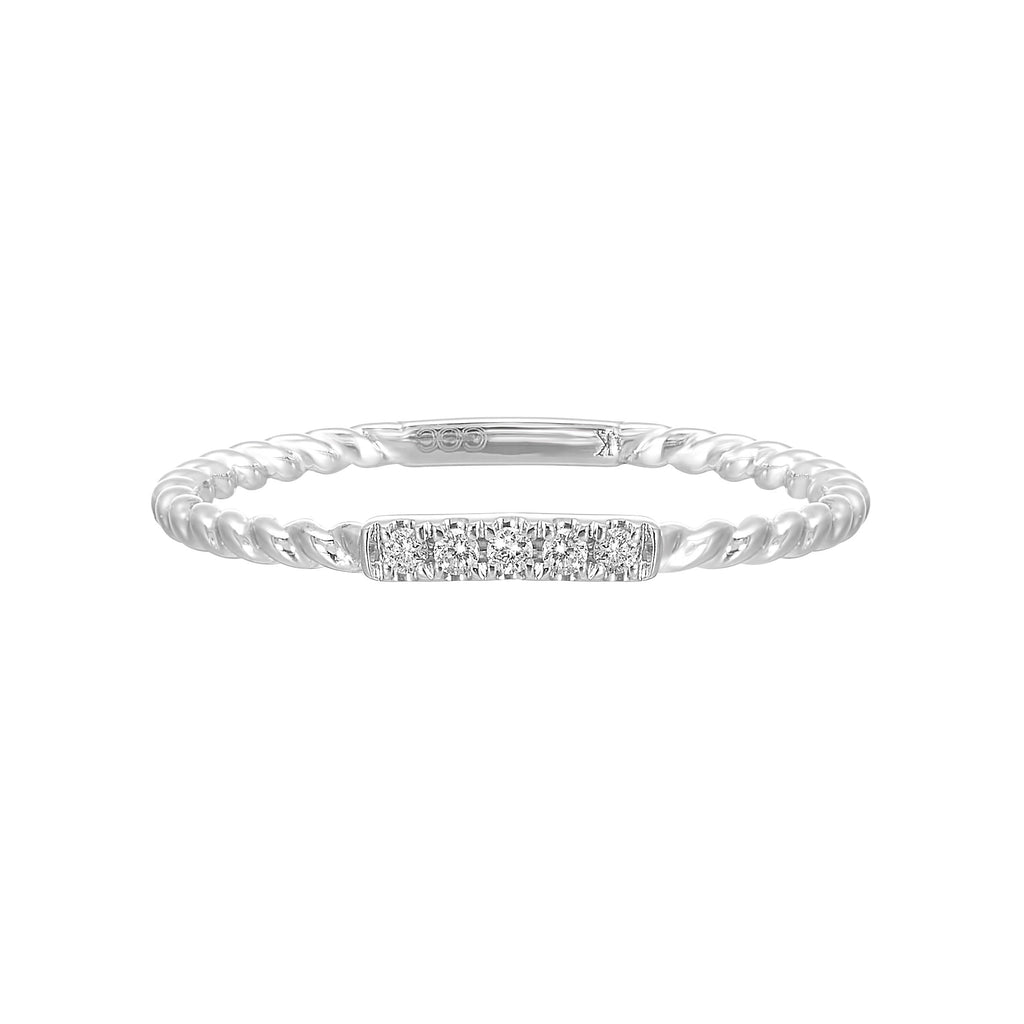 10kt white gold diamond 1/20ctw ring