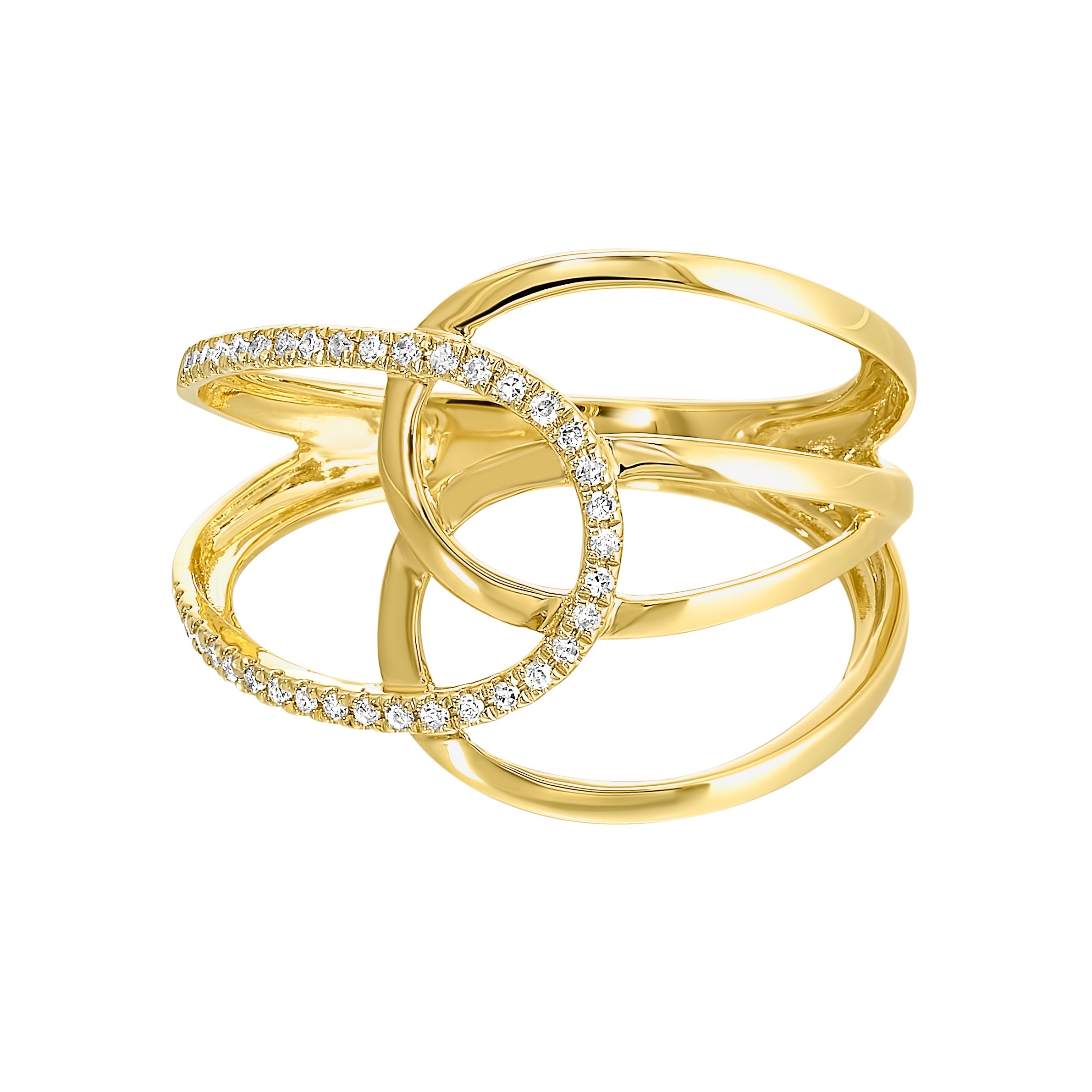 14kt yellow gold diamond 1/10ctw ring