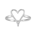 silver diamond 1/50ctw ring