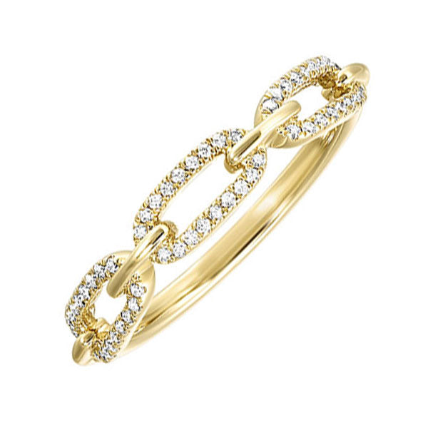 10kt yellow gold sparkle fashion ring - 1/6 ctw