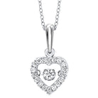 10k white gold rol prong diamond necklace 1/5ct