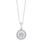 14kt white gold diamond 3/4ctw pendant