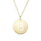 Polished Initial-B Pendant on 14kt Yellow Gold  Extendable Classic Cable Chain with Lobster Clasp