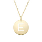 Polished Initial-E Pendant on 14kt Yellow Gold  Extendable Classic Cable Chain with Lobster Clasp