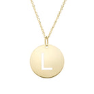 Polished Initial-L Pendant on 14kt Yellow Gold  Extendable Classic Cable Chain with Lobster Clasp