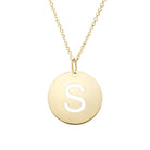 Polished Initial-S Pendant on 14kt Yellow Gold  Extendable Classic Cable Chain with Lobster Clasp