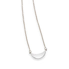 14kt Gold 18" White Finish Polished Necklace with Ext. at16" Spring Ring Clasp