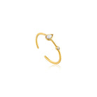 opal colour raindrop adjustable ring
